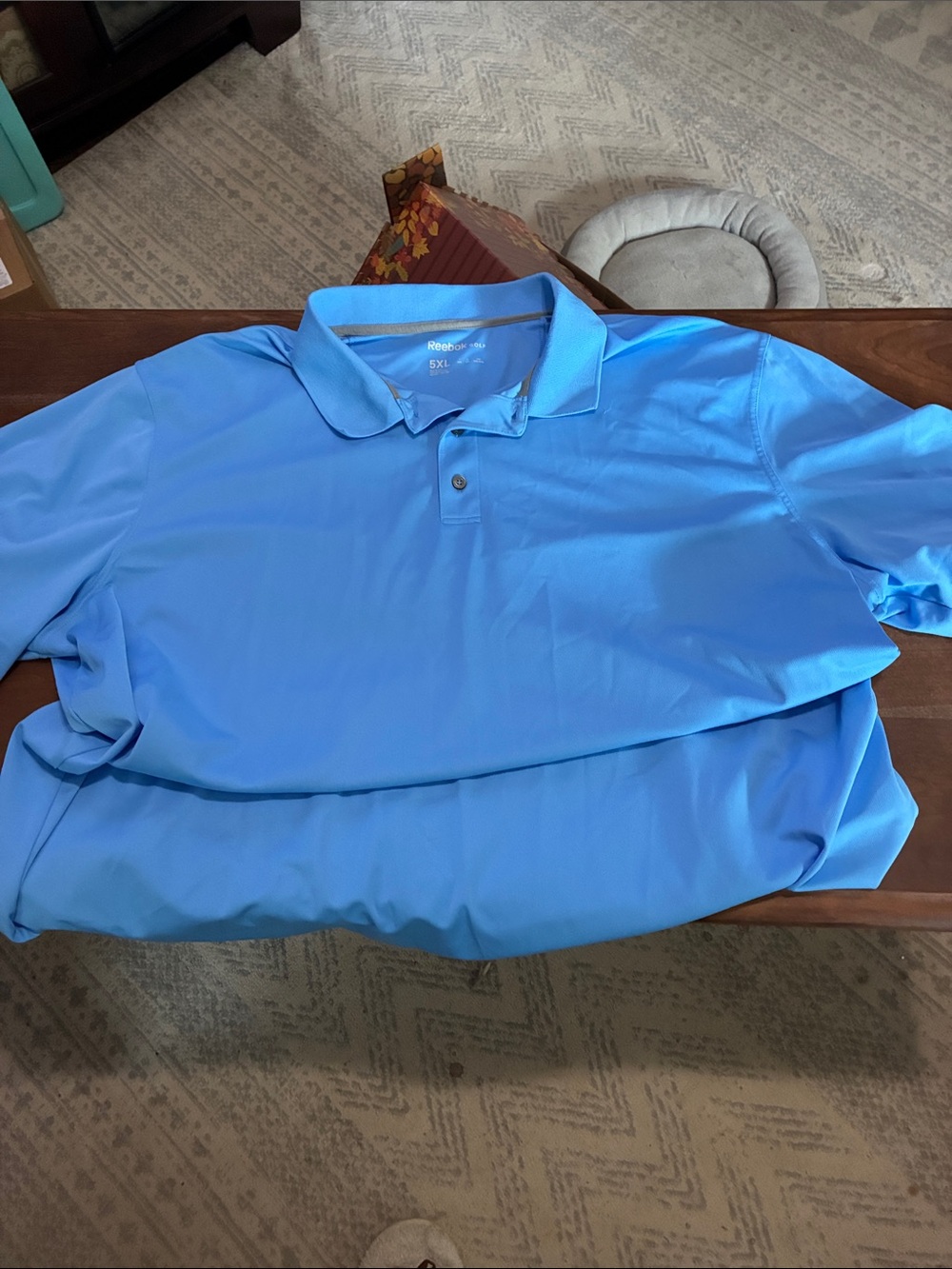 Reebok Men’s Sky Blue Moisture-Wicking Polo